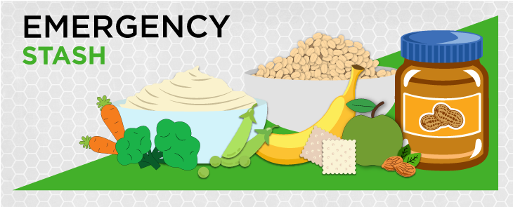 A nutrient-rich lunch and snacks like almonds, peanut butter, veggies and granola can keep you smili