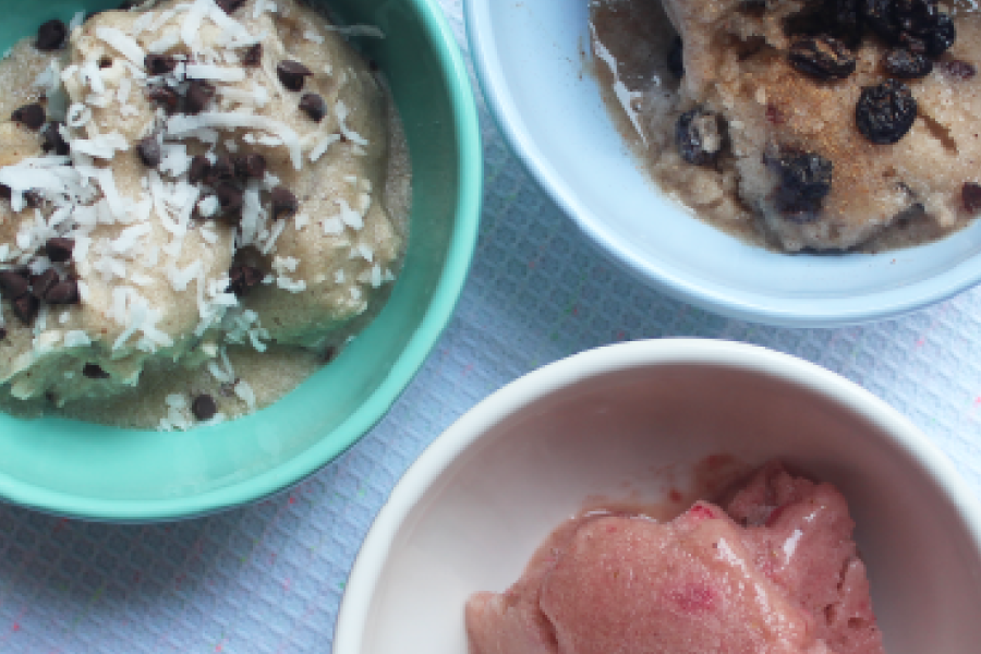 Swap out your scoops for naturally sweetened options made with frozen bananas. Here’s how in three d