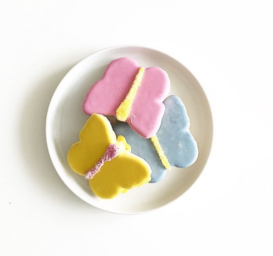 These colorful, butterfly-shaped cookies contain calcium, a vital nutrient that helps keep teeth and