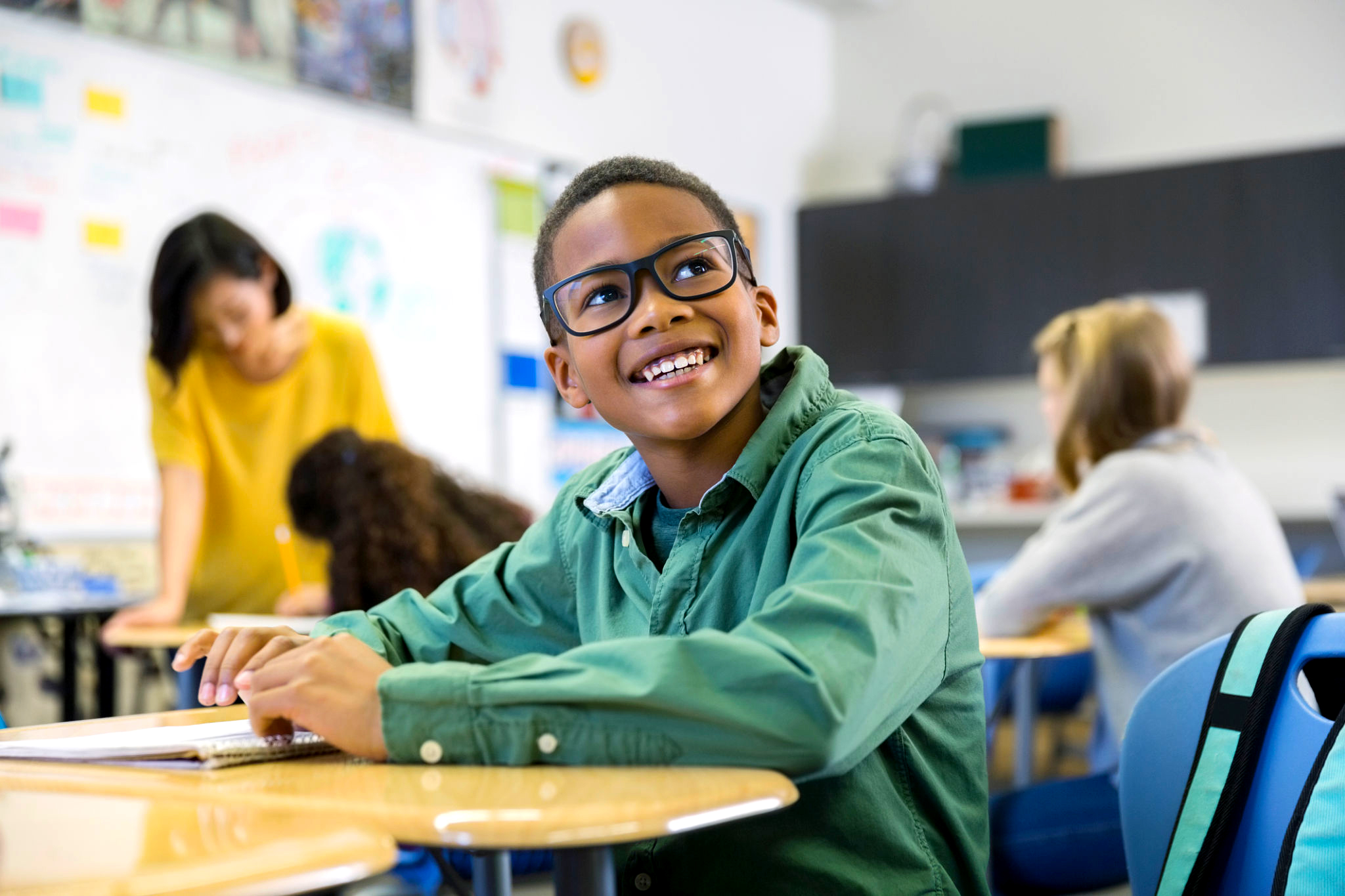 boy in classroom