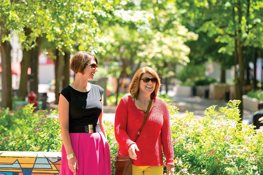 Friends walking