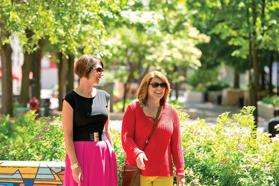 Friends walking 