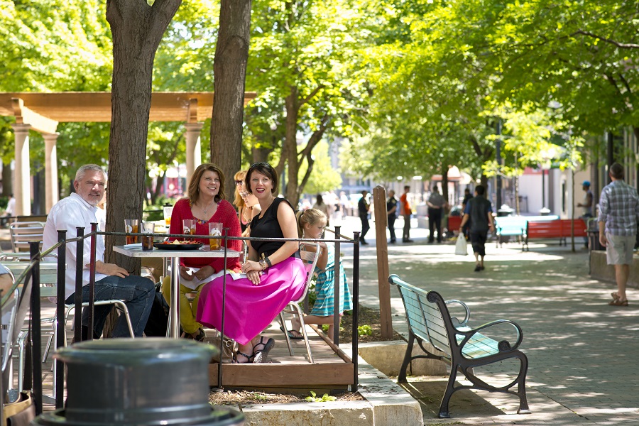 Friends sitting at a table