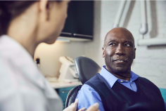 older man at dentist