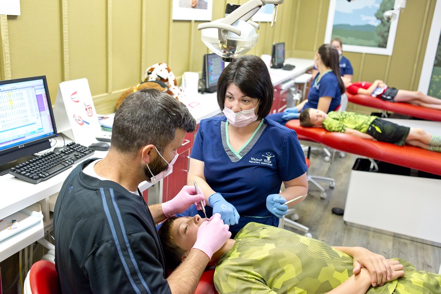 Kid at the dentist