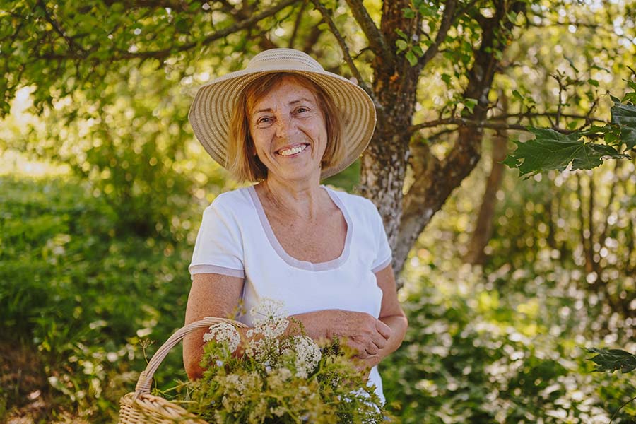 Woman with basket