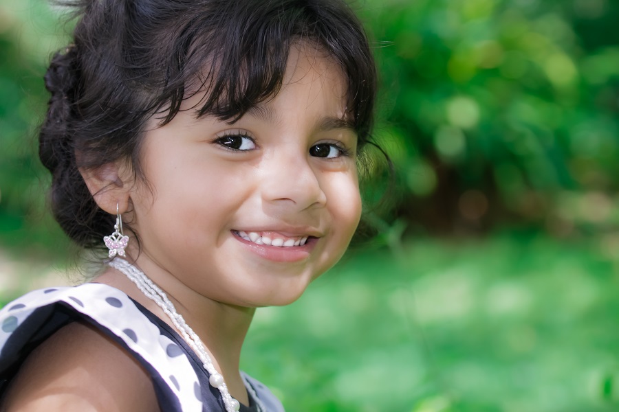 Little girl smiling