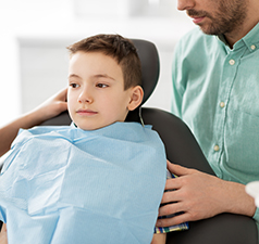 boy in dental chair