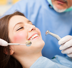 woman in dental chair