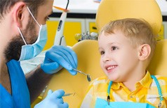 boy in dentist chair