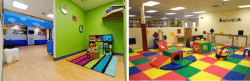 A dentist office reception area (L, Image via Paramount Pediatrics) and a play area (R, Image via ExploreZone). They'll never want to leave the dentist!