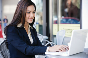 Business Woman on Computer