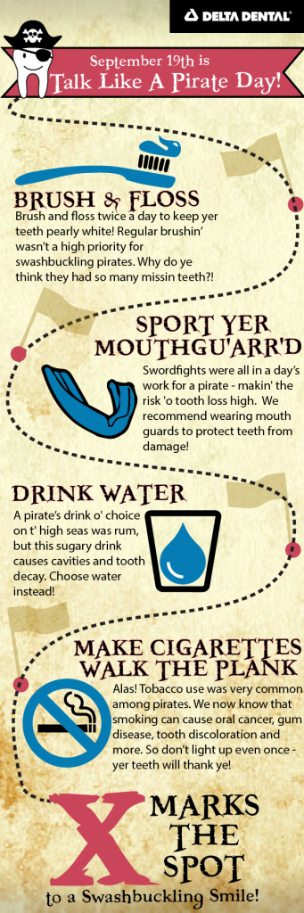 Talk like a pirate; don't treat your teeth like one!
